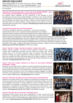 national choir discount - Cork International Choral Festival