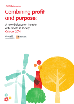 Combining profit and purpose - Coca