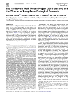 1958-present - The Wolves and Moose of Isle Royale