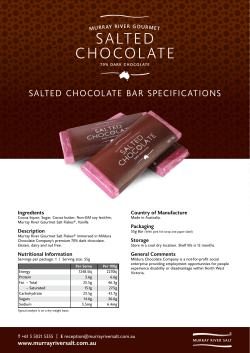 salted chocolate bar specifications