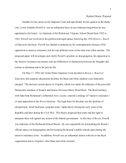 Rachael Deane: Proposal