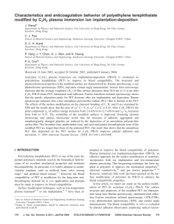 Characteristics and anticoagulation behavior of polyethylene