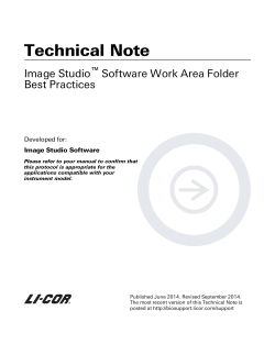 Image Studio Software Work Area Folder Best Practices - LI