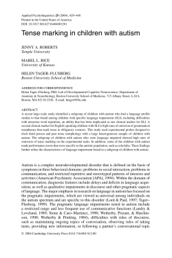 Tense marking in children with autism