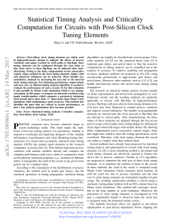 Statistical Timing Analysis and Criticality