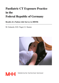 Paediatric CT Exposure Practice in the Federal Republic of Germany