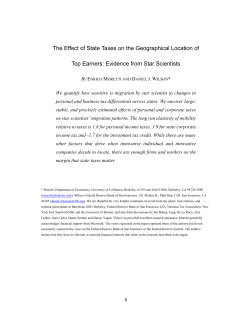 The Effect of State Taxes on the Geographical Location of Top Earners