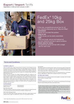 FedEx &reg; 10kg and 25kg Box