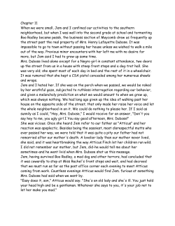 Chapter 11 When we were small, Jem and I confined our activities to