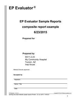 Sample Reports - Data Innovations