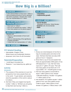 How Big is a Billion?