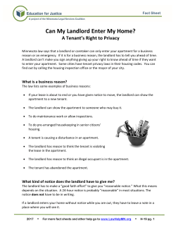 Can My Landlord Enter My Home?