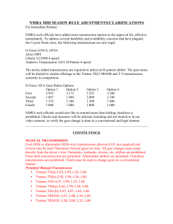 nmra mid season rule adustments/clarifications