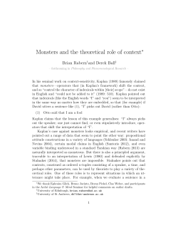 Monsters and the theoretical role of context