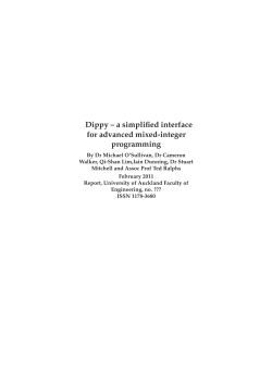 Dippy &ndash; a simplified interface for advanced mixed-integer - COIN-OR