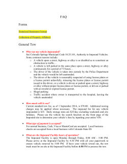 FAQ Forms General Tow - City of Colorado Springs