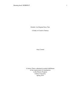 Dorholt: An Original Fairy Tale as a Study in Creative Fantasy