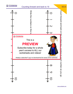 W3 A W rite th e n u m b e rs o n th is n u m b e r lin e . C o u n t fo rw