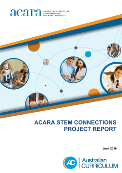 acara stem connections project report
