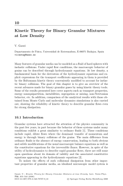 10 Kinetic Theory for Binary Granular Mixtures at Low Density