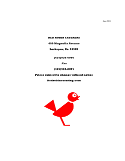 Brochure - Red Robin Catering