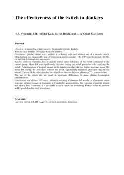 The effectiveness of the twitch in donkeys definitief