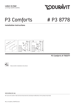 Mounting instruction