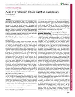 Avian-style respiration allowed gigantism in pterosaurs
