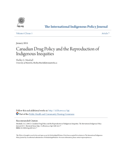 Canadian Drug Policy and the Reproduction of Indigenous Inequities