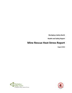 Mine Rescue Heat Stress Report