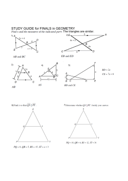 STUDY GUIDE for FINALS in GEOMETRY