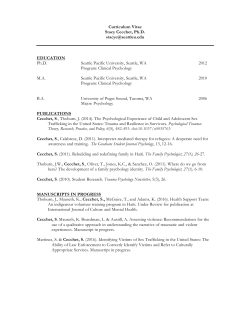 Stacy Cecchet CV - Seattle University