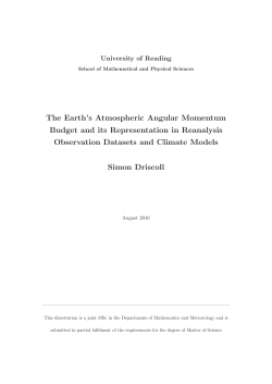 The Earth`s Atmospheric Angular Momentum Budget