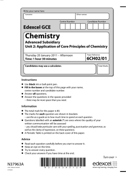 Application of Core Principles of Chemistry