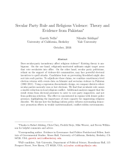 Secular Party Rule and Religious Violence: Theory and Evidence