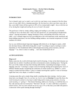 On the Path to Reading - Kindermusik Discovery