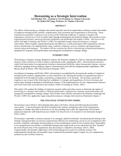 Downsizing as a Strategic Intervention
