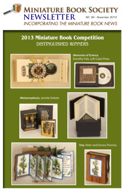NEWSLETTER - Miniature Book Society