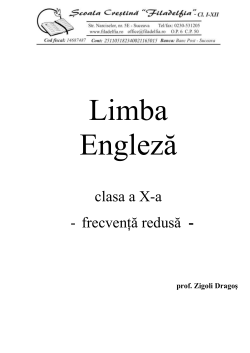 Curs Limba Engleza