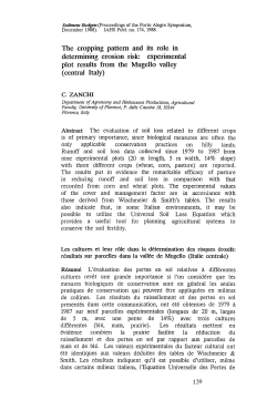 The cropping pattern and its role in determining