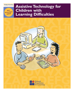 Assistive Technology for Children with Learning Difficulties