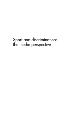 Sport and discrimination: the media perspective