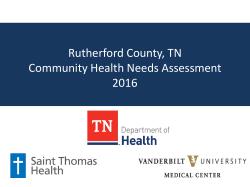 Rutherford County, TN Community Health Needs Assessment 2016
