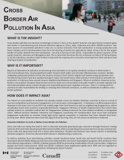 cross border air pollution in asia - Asia Pacific Foundation of Canada