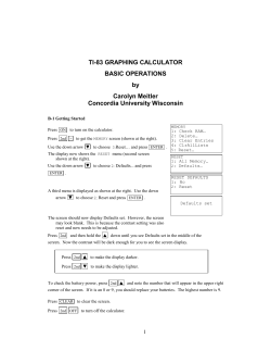 TI-83 GRAPHING CALCULATOR