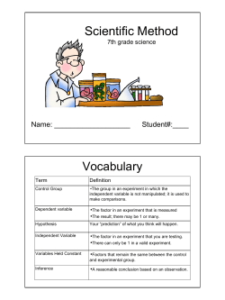 Scientific Method - New Hartford Central Schools