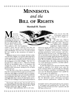 MINNESOTA and tHe - Collections