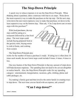 The Step-Down Principle