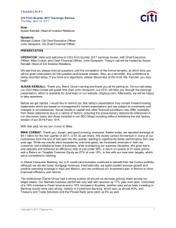 Transcript - Citigroup