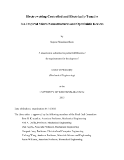 Electrowetting-Controlled and Electrically-Tunable Bio